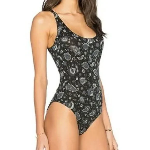 NWT Free People Paisley Print Scoop Back Bodysuit - Picture 4 of 5